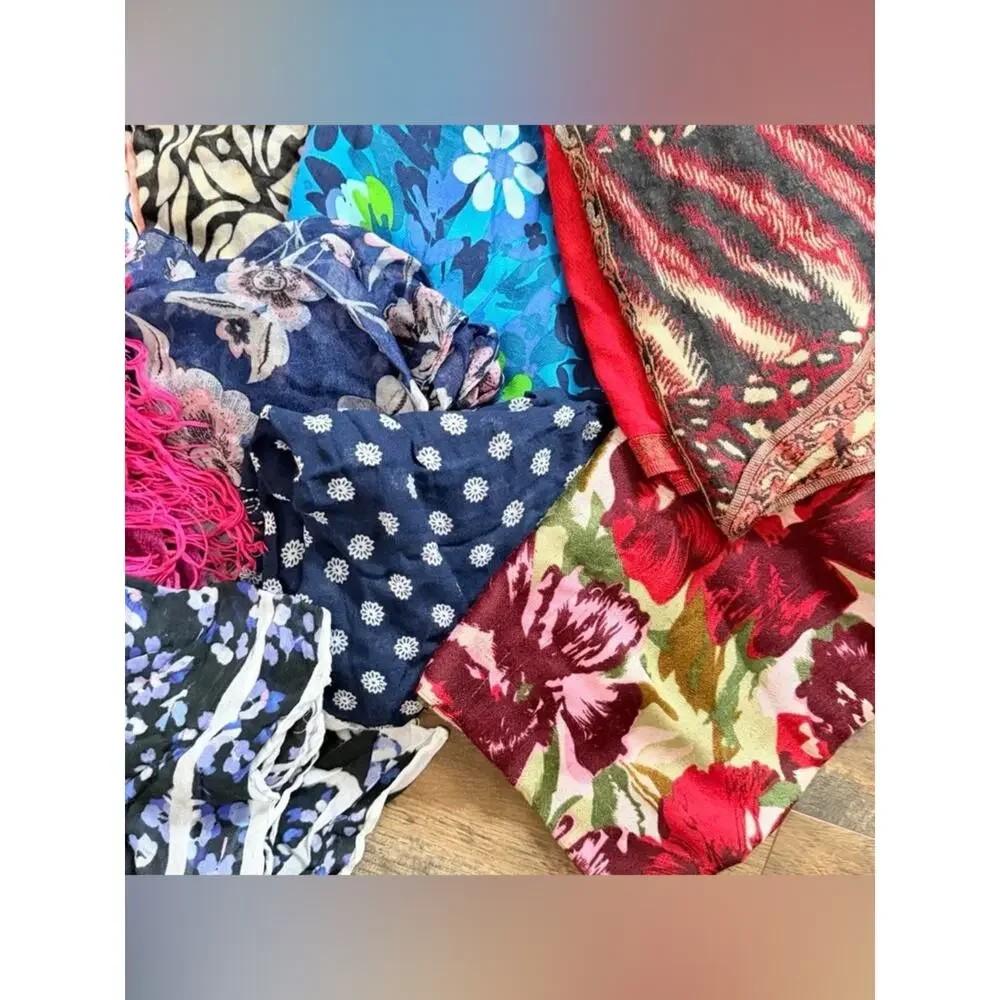 Wraps poncho scarf bundle lot bohemian gypsy indie rock 11 scarves